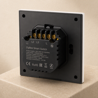 Interrupteur mural tactile intelligent Tuya Zigbee 86 avec écran d'affichage, personnalisable (icônes, nom, statut), 1, 2, 3 ou 4 gangs, fil neutre, compatible Alexa, CE, RoHS