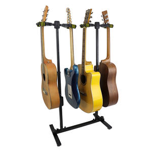 Soporte de bloqueo automático de acero para 4 guitarras y ukelele Soporte de guitarra estable para aplicaciones acústicas y de bajo - Product Image 3