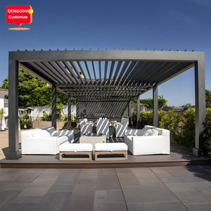 Nhôm có thể thu vào có thể điều chỉnh louvres lợp <span class=keywords><strong>Louvre</strong></span> mái nhôm ngoài trời không thấm nước louver mái hệ thống - Product Image 4