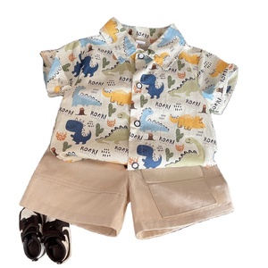 Boys' Ngắn Tay Áo Thiết Lập Trẻ Em Của Mùa Hè Trang Phục Cotton Áo Sơ Mi Quần Mát Đẹp Trai Bé Quần Áo Trẻ Mới Biết Đi Phù Hợp Với Cho Trẻ Em Chàng Trai - Product Image 1