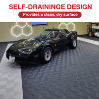Dalles de sol de garage modernes, système modulaire en PP à emboîtement pour stationnement de voitures, installation facile par clic, design 3D, SP00936