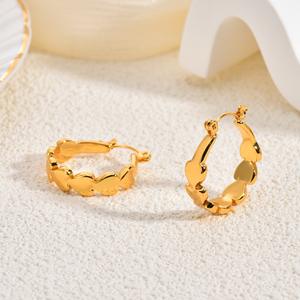 नई लक्जरी तामचीनी तेल चित्रित गहने इयररिंग्स रंगीन सी आकार के सर्कल स्टड इयररिंग्स महिलाओं के लिए थोक फैशन कान स्टड - Product Image 4