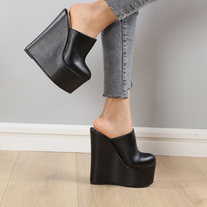 2024 New Simple Classic Comfortable 16cm High Wedge <b>Sandals</b> for Women - Product Image 4