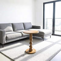 Table d'appoint en bois massif DISHI, style créatif, pour canapé, salon, petite table à thé, style minimaliste italien, artistique