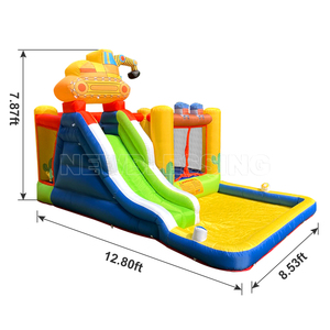 Wholesale Trampoline <b>Inflatable</b> Oxford Castle Slide for Sale Fill With Water or Ocean Ball NB8811 Kids Party Home Used Inflatabl - Product Image 6