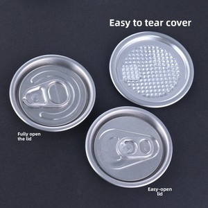Barattolo in PET Trasparente per Alimenti con Coperchio Apribile in Alluminio, Contenitore Vuoto per Succhi, <span class=keywords><strong>Latte</strong></span>, Caffè, Tè Boba, Noci e Snack - Product Image 4