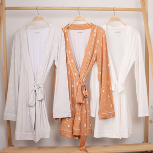 Camicia da notte in raso con motivo a luna pigiama di bambù di lusso con scritta in abito da notte Sexy e pigiama - Product Image 3