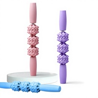 Bâton de massage à picots unisexe en PP+TPR, longueur 48 cm, pour exercices corporels complets (jambes, bras et pieds)