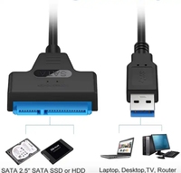 SIHAGE type-c USB 2.0/3.0 vers SATA 3 câble convertisseur adaptateur de disque dur gainé en PVC pour 2.5 pouces HDD SSD feuille blindage