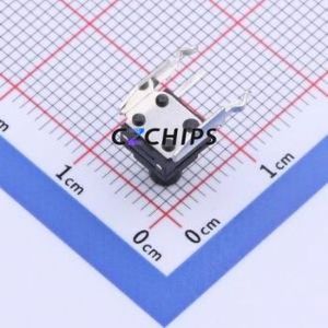 YTS1K0112JBT00 Tactile Switch Bent Lead Through Hole,6x6mm Switch Single Pole Single Throw Round Button 2.5N Right Angle Insert - Product Image 2