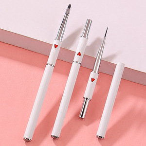Ensemble de pinceaux pour nail art avec manche métallique, stylo liner, logo personnalisé OEM ODM, pinceaux professionnels pour la manucure et la peinture des ongles en salon - Product Image 3