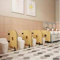 Cabines de toilettes HPL à motifs de sécurité pour enfants de maternelle