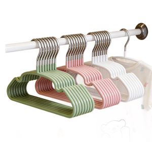 Childrens Clothes Hangers Non Marking Thickened Reinforced Rectangle Shape Hook Type For Babies Infants Home Use Velvet Fabric - Product Image 5