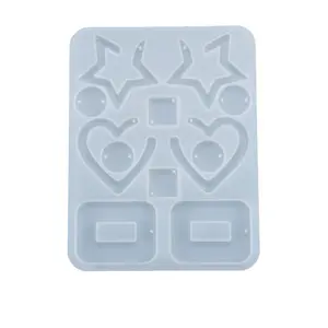 Nuovo arrivo in Stock ciondolo fatto in casa Love Star orecchini con gancio per l'orecchio stampo in Silicone per resina epossidica