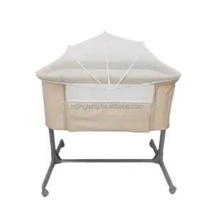 Hot Sale Bed Co Sleeper Wieg Europese Straight Frame Goedkope Moderne Baby Cribs Gemakkelijk Opvouwbare Baby Wieg Met En1130