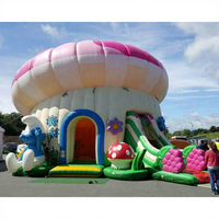 Château gonflable pour enfants en tissu Oxford, facile à installer, en forme de champignon, pour la publicité