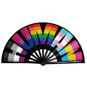 Abanico Plegable Grande Personalizado con Diseño de Arcoíris para el Orgullo, Abanico Plegable para el Desfile del Orgullo - Product Image 5