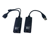 WODEXUN USB 2.0 Extender vers RJ45 Over Cat5 Cat5E Cat6 jusqu'à 100 mètres pour USB Flash Disk et souris Clavier et plus