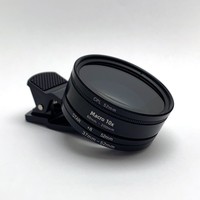 Objectif macro pour téléphone 52 mm, filtre à grande ouverture 10X, filtre polarisant CPL, filtre étoile 8 lignes, ensemble 3-en-1