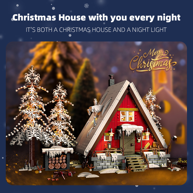 JIESTAR 89141 Santa Claus Cabin Christmas Building Block Set