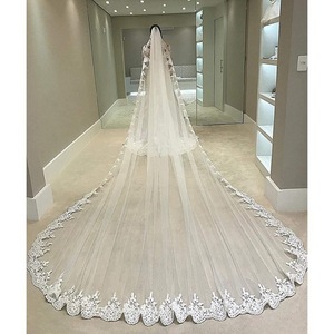 LUOXIN vendita calda ultimo lungo Tulle velo da sposa velo da sposa in pizzo - Product Image 2