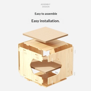 Cuccia per Gatti di Lusso Leggero, a Doppio Strato, Chiusa, in MDF, Adatta come Arredamento - Product Image 2