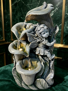 <span class=keywords><strong>Fontaine</strong></span> d'eau en résine avec lumière LED, cascade à 3 niveaux, statue <span class=keywords><strong>de</strong></span> jardin en forme <span class=keywords><strong>de</strong></span> <span class=keywords><strong>lys</strong></span> calla, <span class=keywords><strong>fontaine</strong></span> pour décoration intérieure et extérieure - Product Image 3
