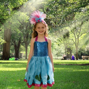 Vestido <span class=keywords><strong>de</strong></span> Tirantes para Niños <span class=keywords><strong>de</strong></span> la Película y la Serie <span class=keywords><strong>de</strong></span> Televisión <span class=keywords><strong>Trolls</strong></span>, Diseño <span class=keywords><strong>de</strong></span> Lentejuelas, Disfraz <span class=keywords><strong>de</strong></span> Cosplay Infantil, Vestido <span class=keywords><strong>de</strong></span> Fiesta Elegante - Product Image 2