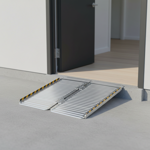 Rampe pliante double légère et portable en alliage d'aluminium de 60 cm, 90 cm, 120 cm pour fauteuil roulant et moto, pour personnes handicapées - Product Image 1