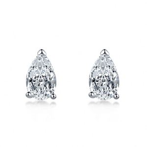 Pendientes de Plata de Ley 925 con Baño de Rodio, Diseño Moderno Dylam, con Circonita Cúbica 5A de Elementos Infinitos - Product Image 1