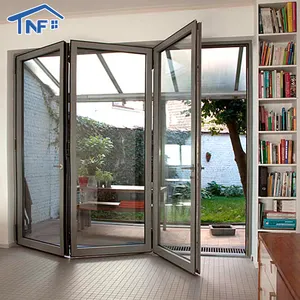 NFRC Popular design double glass door folding bifold door export to USA