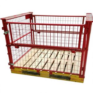 Conteneur en treillis soudé en acier Q235, galvanisé à chaud, revêtement en poudre, robuste, personnalisé, pour stockage industriel - Product Image 6