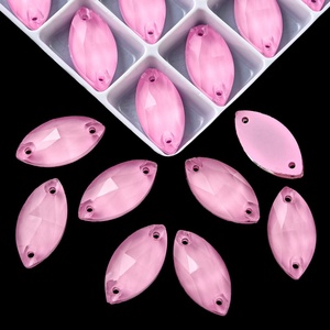 OLeeya Nuevo Cristal de Estrás Rosa Neón Fluorescente Cósmico de Base Plana para Coser, Pedrería de Cristal para Joyería - Product Image 5