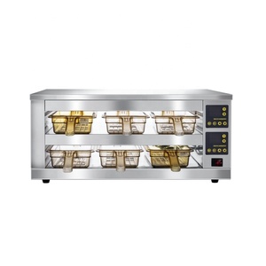 Armoire de maintien au chaud commerciale électrique en acier inoxydable pour viande et aliments, deux niveaux, quatre plateaux, pour chaînes de restauration rapide, style occidental, automatique - Product Image 4