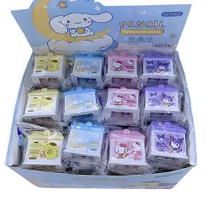 Ruunjoy Cô Gái Dễ Thương Sanrioed Kuromi cinnamorol Nhà Mini Mô Hình Bút Chì Mài Lông Mày Bút Chì Đôi Lỗ Bút Chì Mài