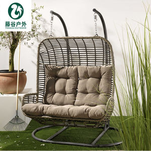 Sedia da altalena in Rattan per adulti con cuscino per sedia a dondolo in corda di cotone di alta qualità - Product Image 3