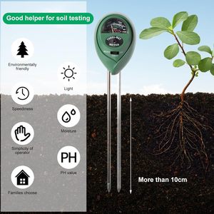 Многофункциональный измеритель 3-в-1: влажность почвы, <span class=keywords><strong>pH</strong></span>, освещенность. Двойные щупы. Для садов, дворов и патио. - Product Image 3