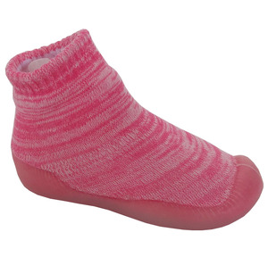 <span class=keywords><strong>Rosa</strong></span> Calzini Del Pattino di Bambino Personalizzato Infantile Morbido Anti-Slittamento TPE Suola Scarpe Prewalk - Product Image 1