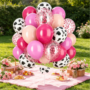 Décoration <span class=keywords><strong>de</strong></span> fête d'<span class=keywords><strong>anniversaire</strong></span> ou <span class=keywords><strong>de</strong></span> baby shower sur le thème <span class=keywords><strong>de</strong></span> la cowgirl et du rodéo, 35 pièces, ballons en latex rose à imprimé vache <span class=keywords><strong>de</strong></span> 12 pouces, ballons confettis roses pour <span class=keywords><strong>anniversaire</strong></span> - Product Image 3
