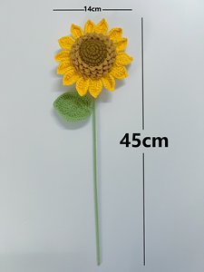 Graduation Teacher's Day <b>Gift</b> Crochet Hand Woven Flowers Wholesale Custom Knitted Sunflower - Product Image 6