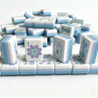 Venta al por mayor de fábrica: Juego de Mahjong americano de lujo moderno y portátil de 4 capas con 160 fichas acrílicas grabadas