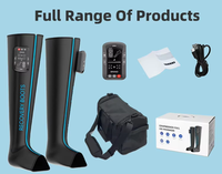 Bottes de massage intelligentes Eveekon, bottes de massage portables pour la récupération des jambes, bottes de massage à air comprimé avec lumière rouge et chaleur pour les pieds et les jambes, pour les athlètes