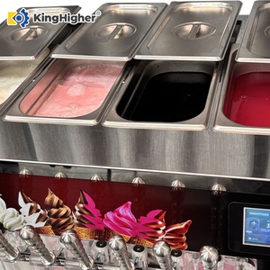 Máquina comercial de helado suave de 7 <span class=keywords><strong>sabores</strong></span> con doble compresor, eléctrica, automática, de pie, para hacer bebidas frías. - Product Image 5