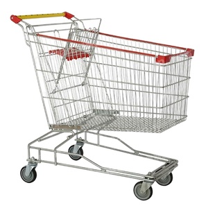 150L अच्छी कीमत 4 पहिया शॉपिंग ट्रॉली सुपरमार्केट धक्का गाड़ी - Product Image 1