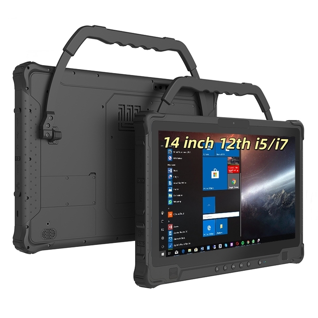 14 Inch 12th I5/I7 Ultra 5/7 CPU 16/32 GB DDR Big Battery Rugged Tablet 1000 Nits 14 Inch Rugged Tablets with Stylus Pens