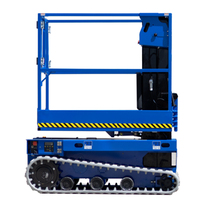JIALITE Élévateur à mât vertical sur chenilles AMWP4C-6110 Électrique en acier au carbone avec commandes proportionnelles, zéro virage, frein automatique et fonction d'urgence