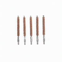 Kit de brosses de nettoyage pour armes à feu en acier inoxydable, poils en cuivre, argent et PP, outil d'entretien pour le tir en extérieur