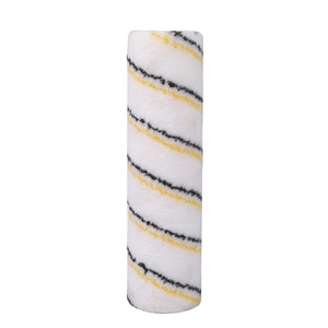 10in High Quality Yellow Black Stripes Polyamide Customizable Roller <b>Brush</b> OEM Support for Wall Painting Industrial DIY Grade - Product Image 2
