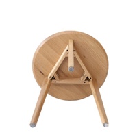Table console pliable de style nordique JIAMUJIA, en bois de chêne, de forme simple, petite et moderne, ronde, pour salon, salle à manger, chambre à coucher