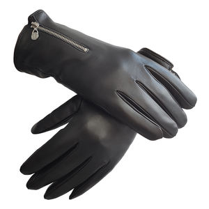 Benutzer definierte Klassiker Reiß verschluss Winter Frauen Warmer Sex Echte Schaffell Leder handschuhe - Product Image 2